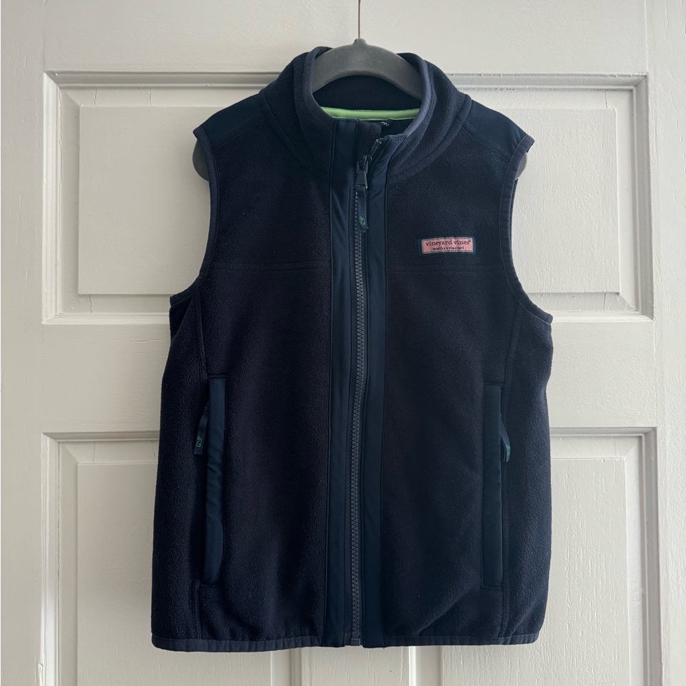 Vineyard Vines boys Harbor Fleece Vest size 6 Nautical Navy